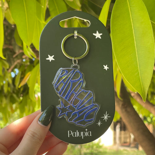 Llavero Silueta - Paraguay Azul