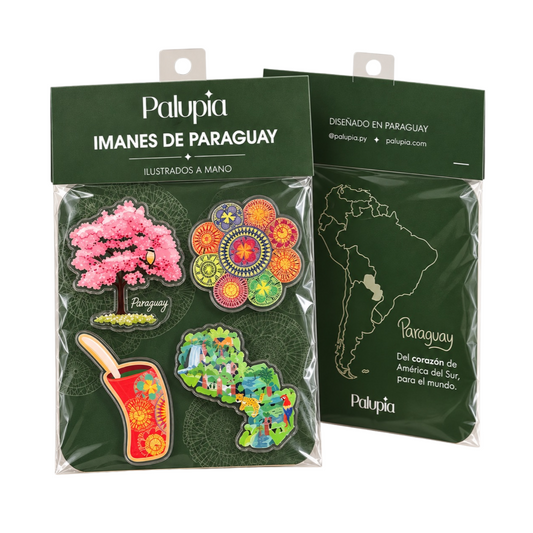Set de Imanes de Paraguay ilustrados