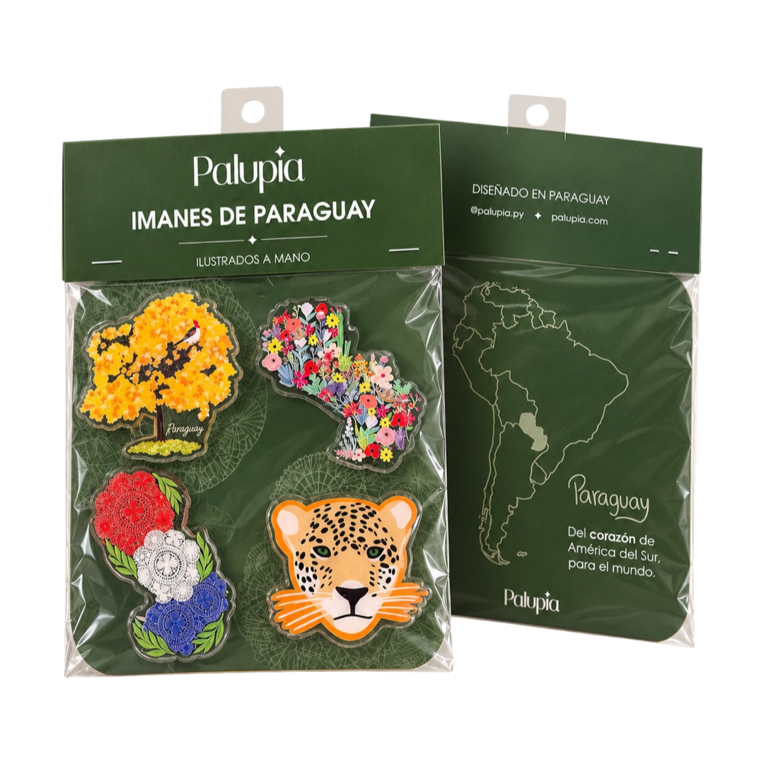 Set de Imanes de Paraguay ilustrados
