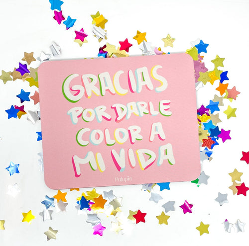 Mousepad Color a Mi Vida Rosa